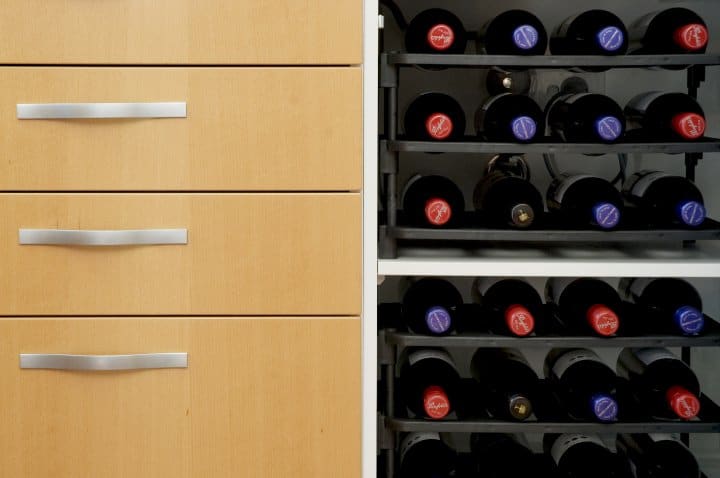 Wine Stored in Cupboard
